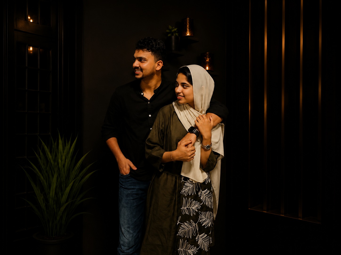 Muhammed Salih and Fathimath Rishana together